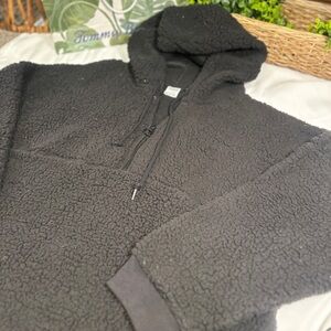 Victoria Secret PINK Black Sherpa Hoodie